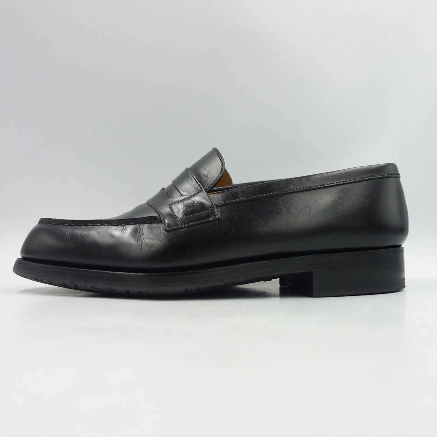 Good condition◆JM Weston leather shoes signature loafers 180 black men's size 5D JMWESTON [LA] 