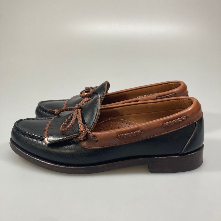 アレンエドモンズ ローファー キルト  ブラックブラウンコンビ サイズUS7D Allen Edmonds 約25.0cm【AFC15】