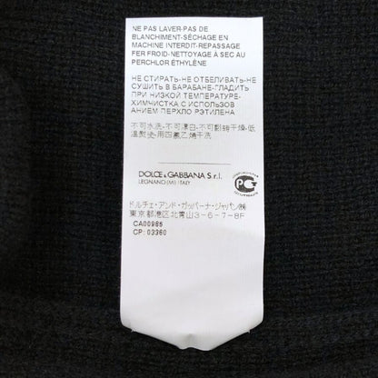 極美品◆ドルチェ&ガッバーナ カシミア100% ラウンドネック トップス セーター レデイース サイズ42 ブラック DOLCE & GABBANA 【AFB45】