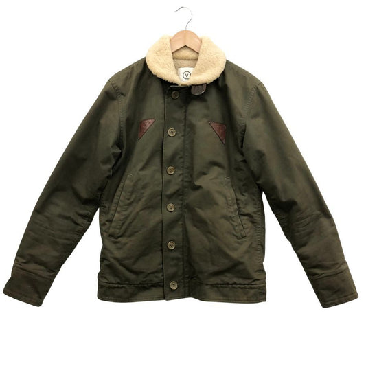 中古◆ヴィズヴィム ビズビム デッキハンドジャケット 襟ムートン 裏地ボア メンズ カーキ サイズM visvim 【AFA4】
