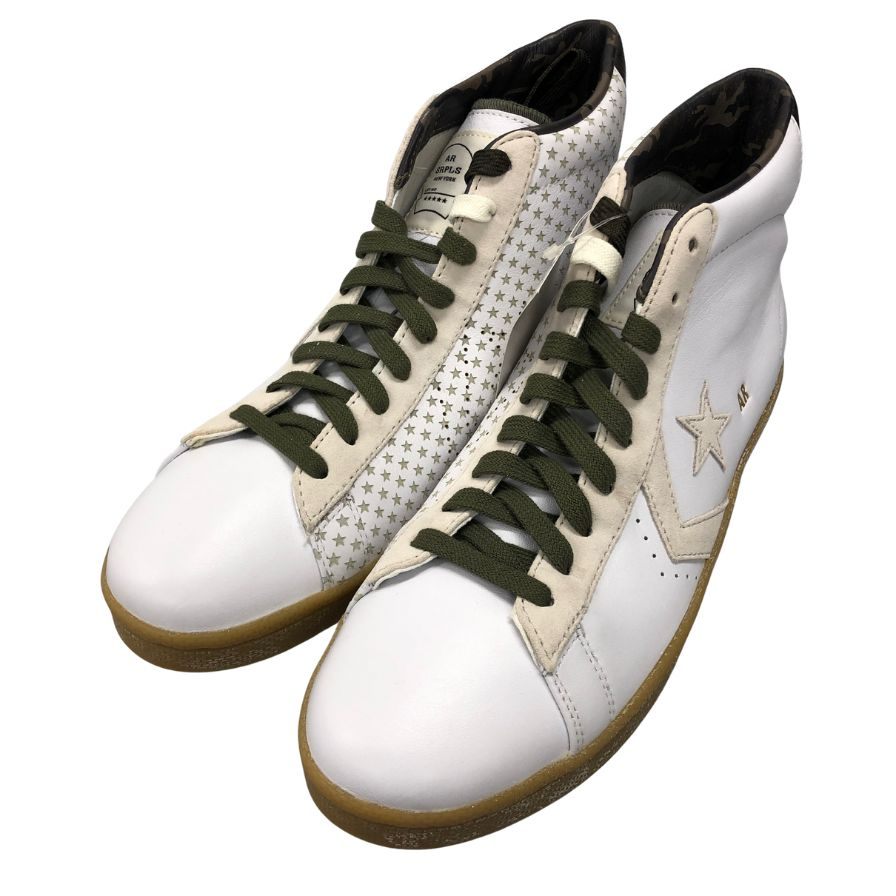 コンバース アロハラグ スニーカー ハイカット メンズ ホワイト サイズ28.5cm CONVERSE AR SRPLS 約28.5cm【AFC47】