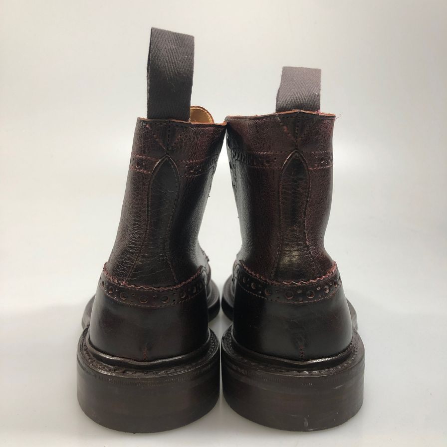 トリッカーズ ストウ カントリーブーツ グレインレザー ウイングチップ 948315 5634/54 ボルドー 7ハーフ Tricker’ｓ ブーツ 約26.0cm【LA】【中古】