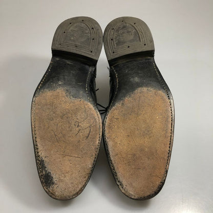フローシャイム デザイナー コレクション ウィングチップ 青窓枠 ブラック メンズ サイズ7.5D FLORSHEIM ビジネスシューズ 約25.5cm【LA】【中古】
