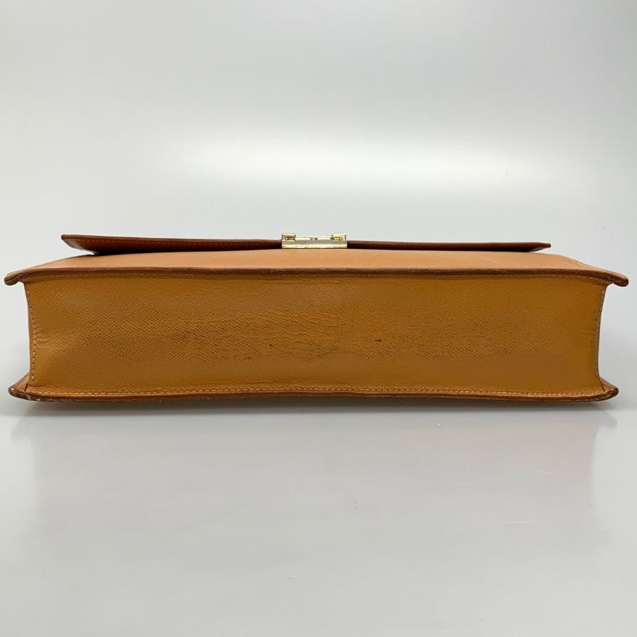 トゥモローランド レザー ブリーフバッグ ビジネスバッグ メンズ ブラウン TOMORROWLAND【AFE9】