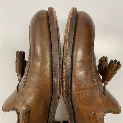 クロケット&ジョーンズ タッセルローファー キャベンディッシュ レザー カーフ 9376 ブラウン メンズ サイズ6E CROCKETT&JONES cavendish 2 約24.5cm【AFC41】