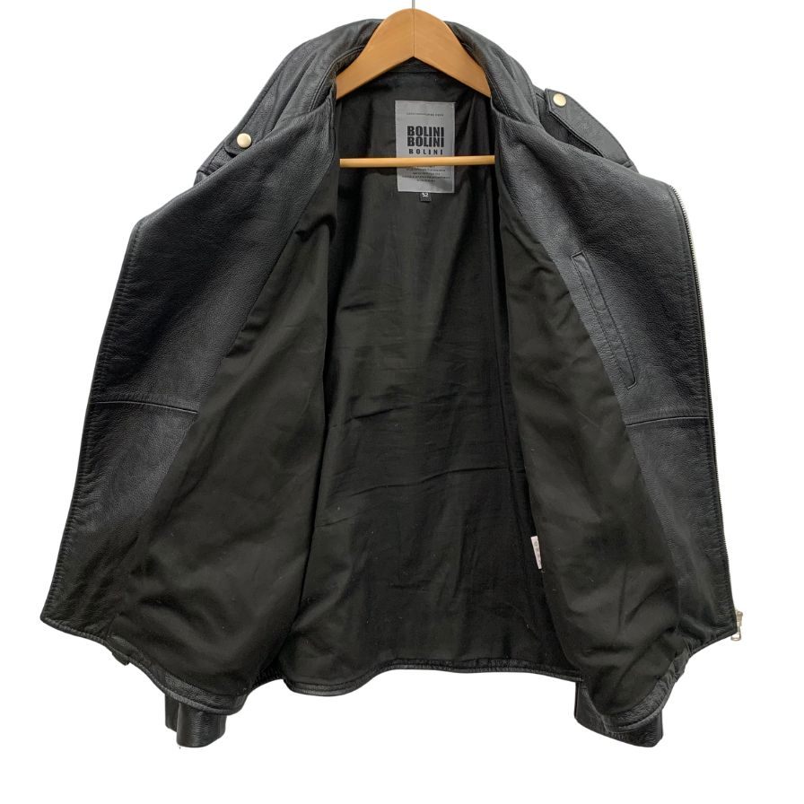 極美品◇ボリーニ ライダースジャケット カウレザー メンズ