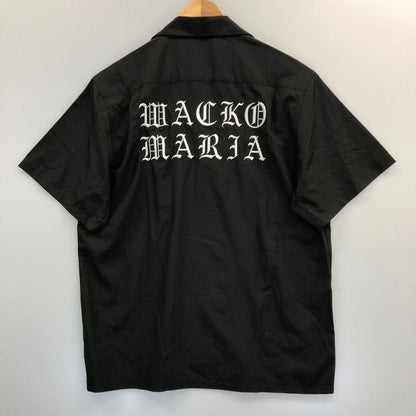 新品同様◆ワコマリア オープンカラーシャツ ブラック メンズ サイズM WACKO MARIA 【AFB39】