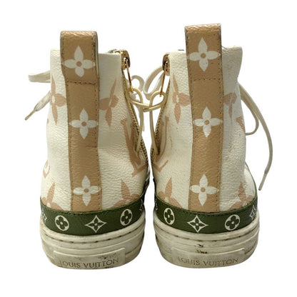ルイヴィトン スニーカー 1A58C ハイカット ビッグモノグラム  サイドジップ ホワイト サイズ36.5 レディース LOUIS VUITTON 約23.0cm【AFC41】