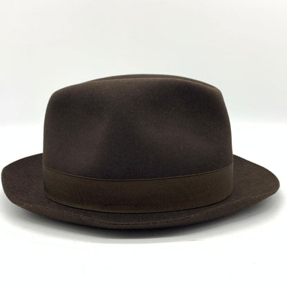 ボルサリーノ ハット 中折れ ラビットファー イタリア製 メンズ サイズ58cm ブラウン Borsalino