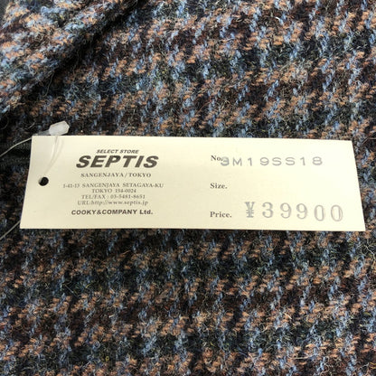 極美品◆セプティズ 2B ジャケット ハリスツイード生地 メンズ サイズ38 グレー系 SEPTIS HARRIS TWEED 【AFA3】