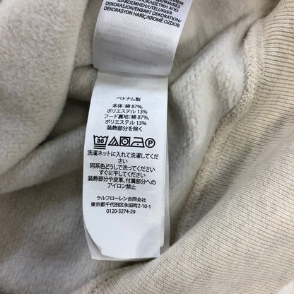 新品同様◆ポロ ラルフローレン プルオーバーパーカー ベアプリント ベージュ メンズ サイズL POLO RALPH LAUREN 【AFB40】