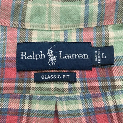 ラルフローレン チェックシャツ 長袖 ポニー刺繍 メンズ サイズL RALPH LAUREN【LA】