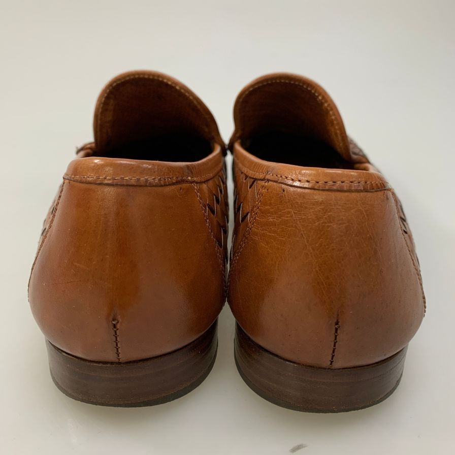 ジョセフチーニー ローファー 編み込 ブラウン  メンズ サイズUK6 JOSEPH CHEANEY 約25.0cm【AFC1】