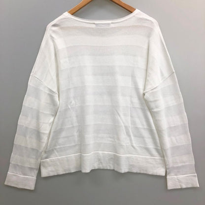 極美品◆クルチアーニ クルーネックニット ボーダー レディース サイズ42 cruciani 【AFB27】