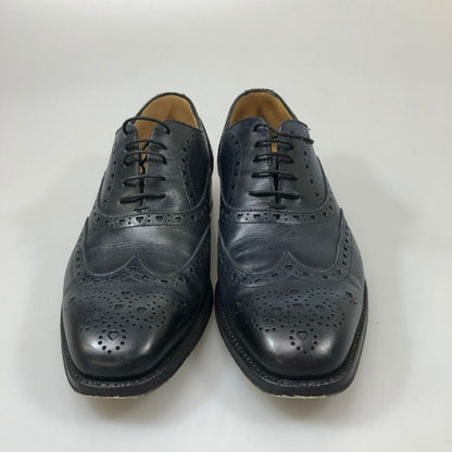 マックバレンス ウィングチップ レザーシューズ カーフ メンズ サイズ 7 ネイビー  MAC BAREN'S 約25.5cm【AFC9-2】