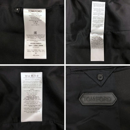 美品◆トム フォード ステンカラー コート シルク100% レディース サイズS ブラック TOM FORD 【AFB7】