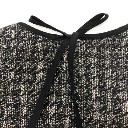 中古◆レッドヴァレンティノ ペプラム ツイード ジャケット ブラック サイズ42 RED VALENTINO 【AFB36】