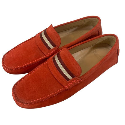 バリー ドライビングシューズ スエード WABLER 462 メンズ レッド サイズEU6.5 BALLY 約25.0cm【AFC5】