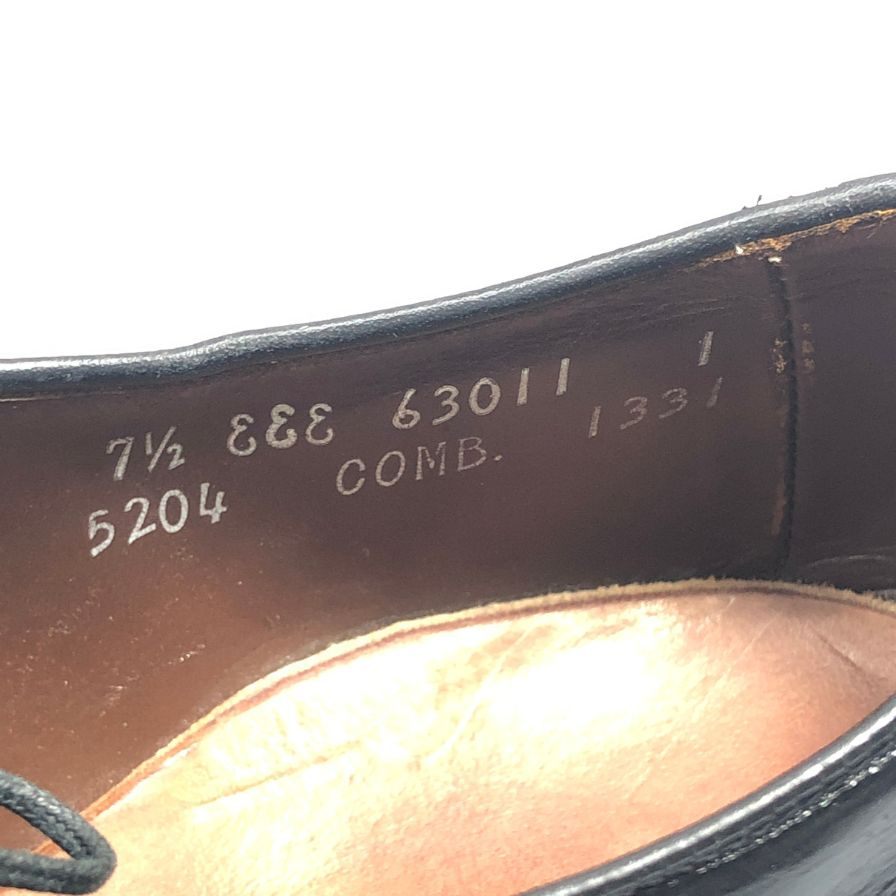 アレンエドモンズ 外羽根  63011 5204 メンズ サイズ 7ハーフ ブラック  Allen Edmonds 約25.5cm【AFC52】