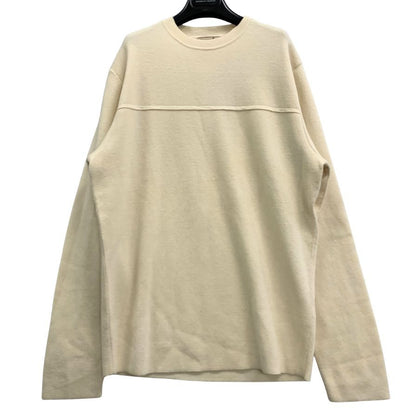 極美品◆エルメス ニット カシミヤ ホワイト ソルド品 メンズ サイズM HERMES 【AFB10】