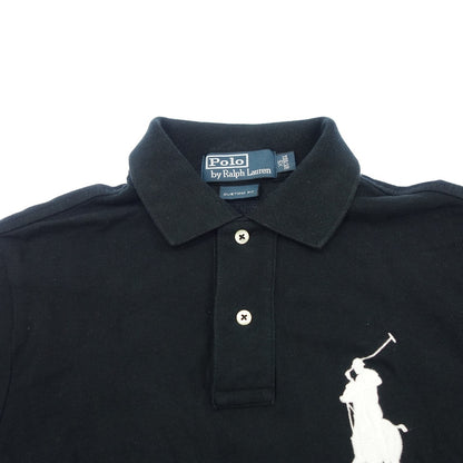 美品◆ポロ ラルフローレン ポロシャツ コットン100% メンズ ブラック系 XSサイズ POLO RALPHLAUREN【AFB42】