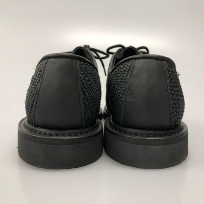 パラブーツ レザーシューズ ミカエル チロリアン ラフィア ブラック サイズ5.5 PARABOOT MICHAEL ビジネスシューズ 約24.5cm【LA】【中古】
