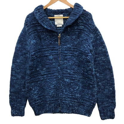中古◆ヴィズヴィム ビズビム インディゴ カウチン ニット ジャケット 初代 INDIGO COWICHAN F.Z. 11FW  藍染 ウール  メンズ  サイズ2 visvim 【AFB34】