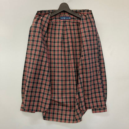 美品◆ラルフローレン ボタンダウンシャツ 90年代 チェック メンズ サイズM Ralph Lauren 【AFB25】