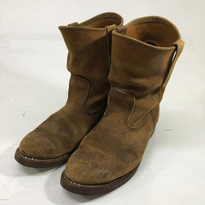 レッドウィング 8188 ペコスブーツ スエード プレーントゥ ブラウン サイズUS7.5E メンズ REDWING 約25.5cm【YB6】