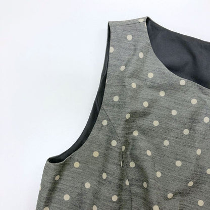 美品◆フォクシー ニューヨーク ワンピース ドット 水玉 28868 グレー レディース サイズ40 FOXEY NEW YORK 【AFB10】