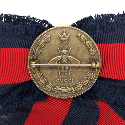 グッチ ピンブローチ リボン シェリーライン ビジュー付き レディース GUCCI