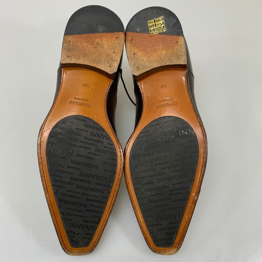 マグナーニ レザーシューズ ストレートチップ 19726 サイズ41 ブラウン MAGNANNI 約26.0cm【AFC41-2】