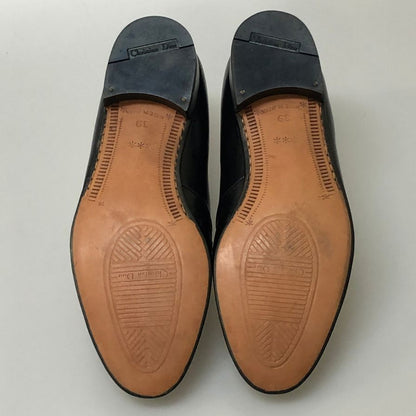 クリスチャンディオール レザー  ローファー ブラック メンズ 日本製 サイズ 39 Christian Dior 約24.5cm【AFD7】