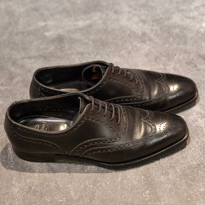 クロケット&ジョーンズ レザーシューズ クリフォード ウイングチップ ブラック サイズUK6.5D メンズ Crockett&Jones ビジネスシューズ 約25.0cm【LA】【中古】