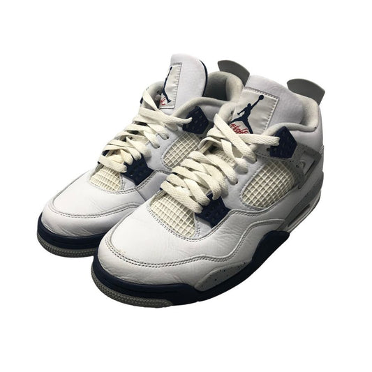 ナイキ スニーカー エアジョーダン 4 レトロ 27cm ホワイト系 DH6927-140 NIKE AIR JORDAN4 RETRO Midnight Navy 約27.0cm【AFD17】