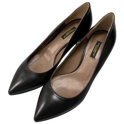 ドルチェ&ガッバーナ パンプス レザー レディース サイズ36 ブラック DOLCE&GABBANA 約23.0cm【AFC43】
