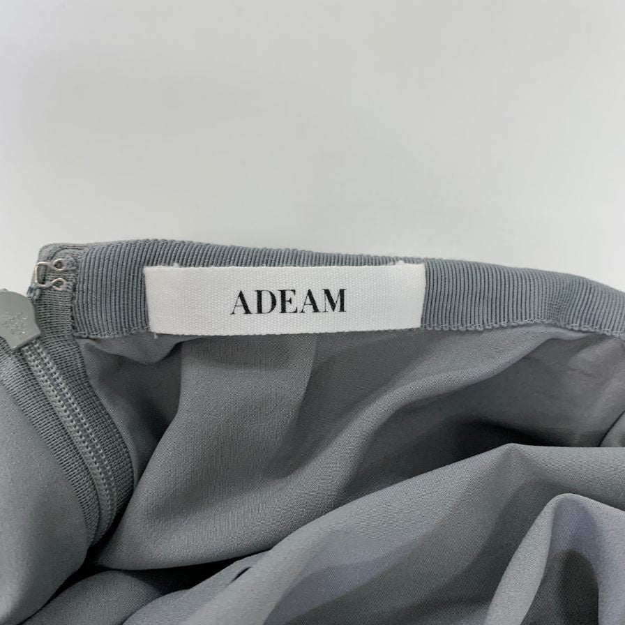 アディアム サイドリボン付きプリーツスカート フォクシーシリーズ 36357 グレー レディース サイズ0 ADEAM【AFB45】