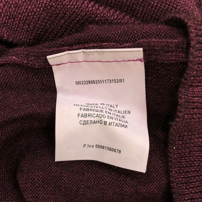 美品◆グランサッソ ニット セーター タートルネック ウール カシミヤ混 メンズ ボルドー系 サイズ52 Gran Sasso 【AFB15】
