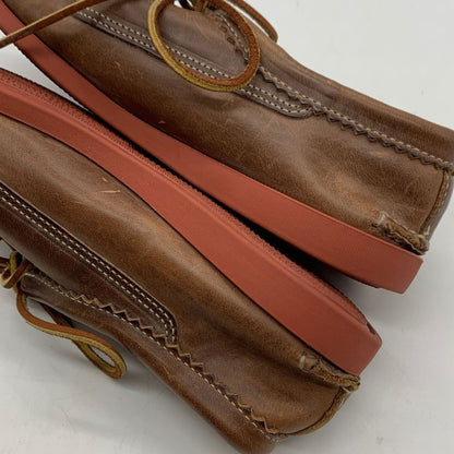クオディ モカシン デッキシューズ SHIPS別注 レザー ブラウンサイズUS9 メンズ QUODDY 約27.0cm【AFC40】