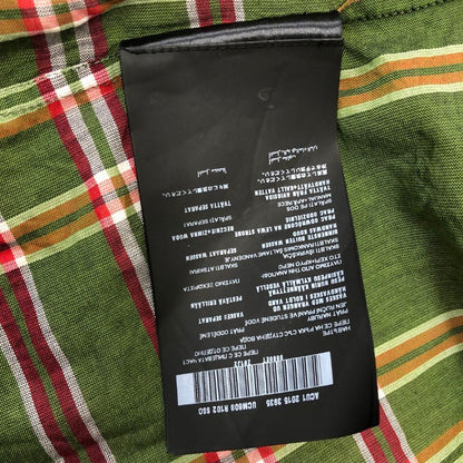 極美品◆プラダ 15SS チェックシャツ グリーン系 メンズ サイズ40 PRADA 【AFB4】