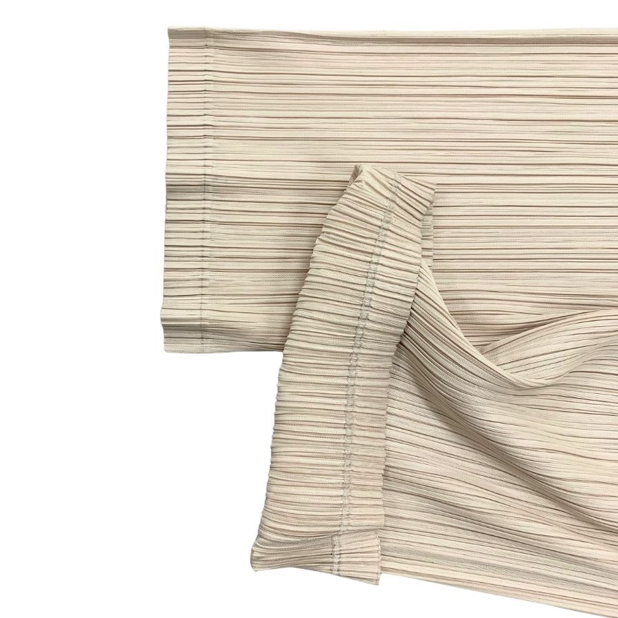 極美品◆プリーツプリーズ イッセイミヤケ パンツ PP41JF372 レディース 生成り クリーム サイズ3 PLEATS PLEASE ISSEY MIYAKE THICKER BOTTOMS 【AFB39】