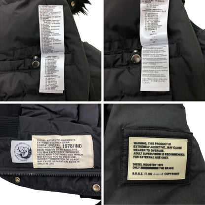 美品◆ディーゼル N-3B フライトジャケット ブルゾン ブラック メンズ L DIESEL 【AFA12】