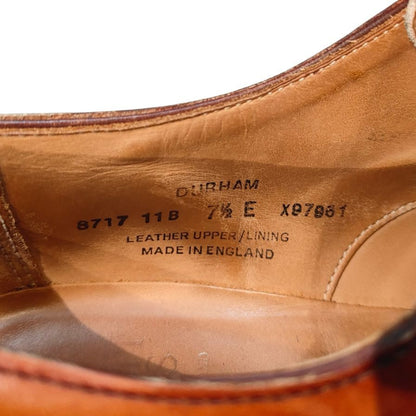 クロケット&ジョーンズ レザーシューズ DURHAM Uチップ ブラウン サイズUK7.5E CROCKETT&JONES ビジネスシューズ 約26.0cm【LA】【中古】