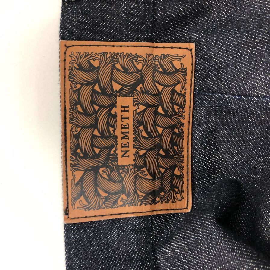 ネメス デニムパンツ デニムスラックス ボタンフライ 立体裁断 インディゴ サイズS メンズ NEMETH 【AFB35】