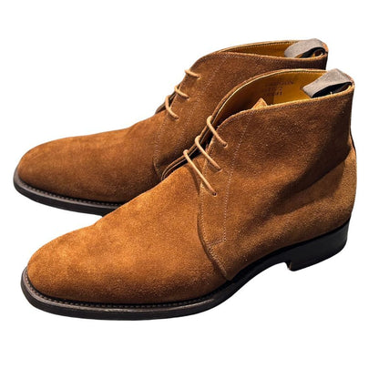グレンソン チャッカブーツ 6531  スエード ブラウン メンズUK8.5F GRENSON ブーツ 約27.0cm【LA】【中古】