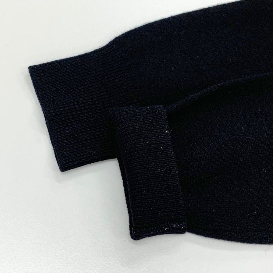 中古◆エディフィス セーター カシミヤ クルーネック メンズ サイズM ブラック EDIFICE CASHMERE 【AFB35】