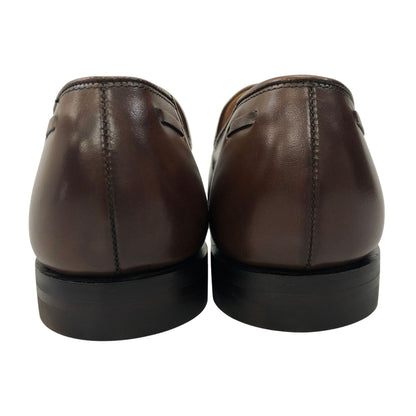 クロケット&ジョーンズ ローファー MAINE ビームスF別注 ダークブラウンカントリーカーフ サイズ5E ブラウン CROCKETT&JONES ローファー 約24.0cm【LA】【中古】