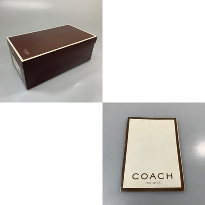 コーチ レザーシューズ 本革 イタリア製 ブラック メンズ 7D COACH 約25.0cm【AFD4】
