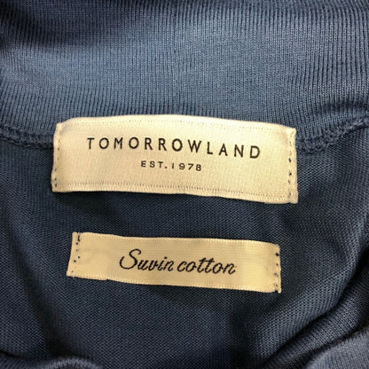 極美品◆トゥモローランド タートルネック カットソー スビンコットン メンズ ネイビー サイズM TOMORROW LAND 【AFB5】