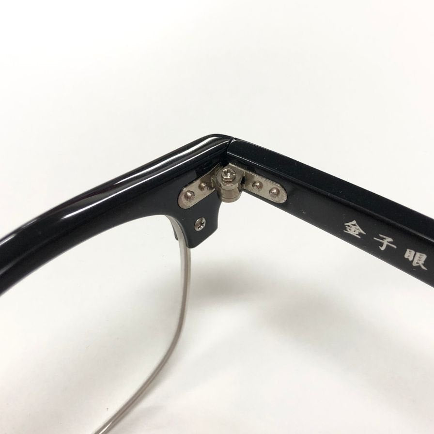 金子眼鏡 アイウェア ハーフリム サーモントフレーム ブラック メンズ 49□21 145 KV-121 BKSI KANEKO OPTICAL VINTAGE【AFI13】